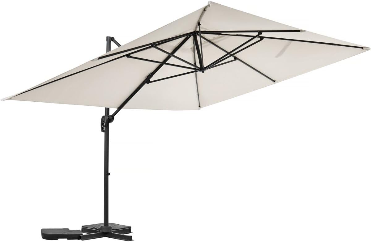 Habitat et Jardin Sky 4 Parasol 3x4 m Ecru