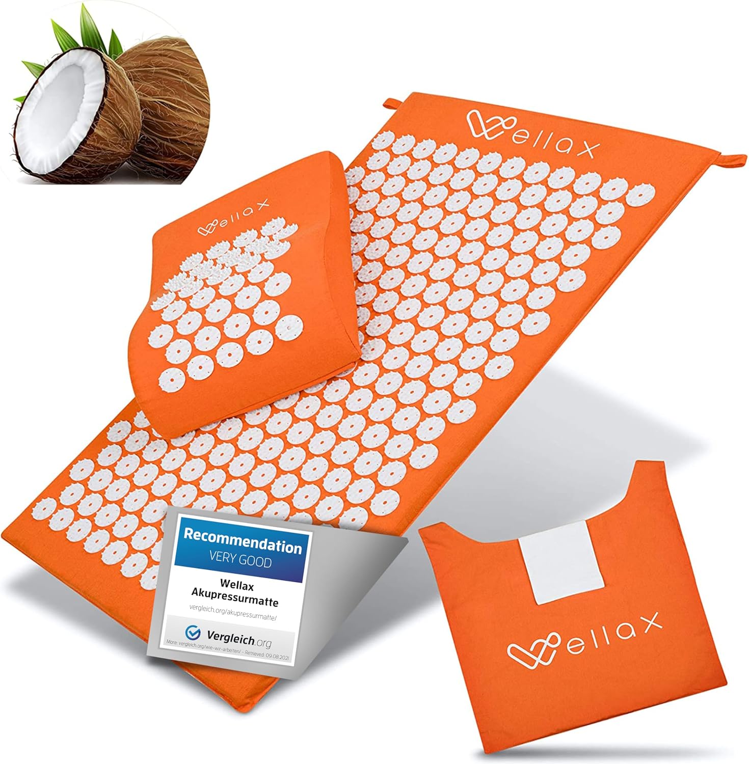 Wellax Tapis Acupression avec coussin