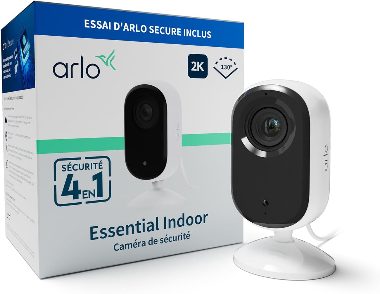 Arlo Essential 2 Indoor 2K Blanc (1 caméra)