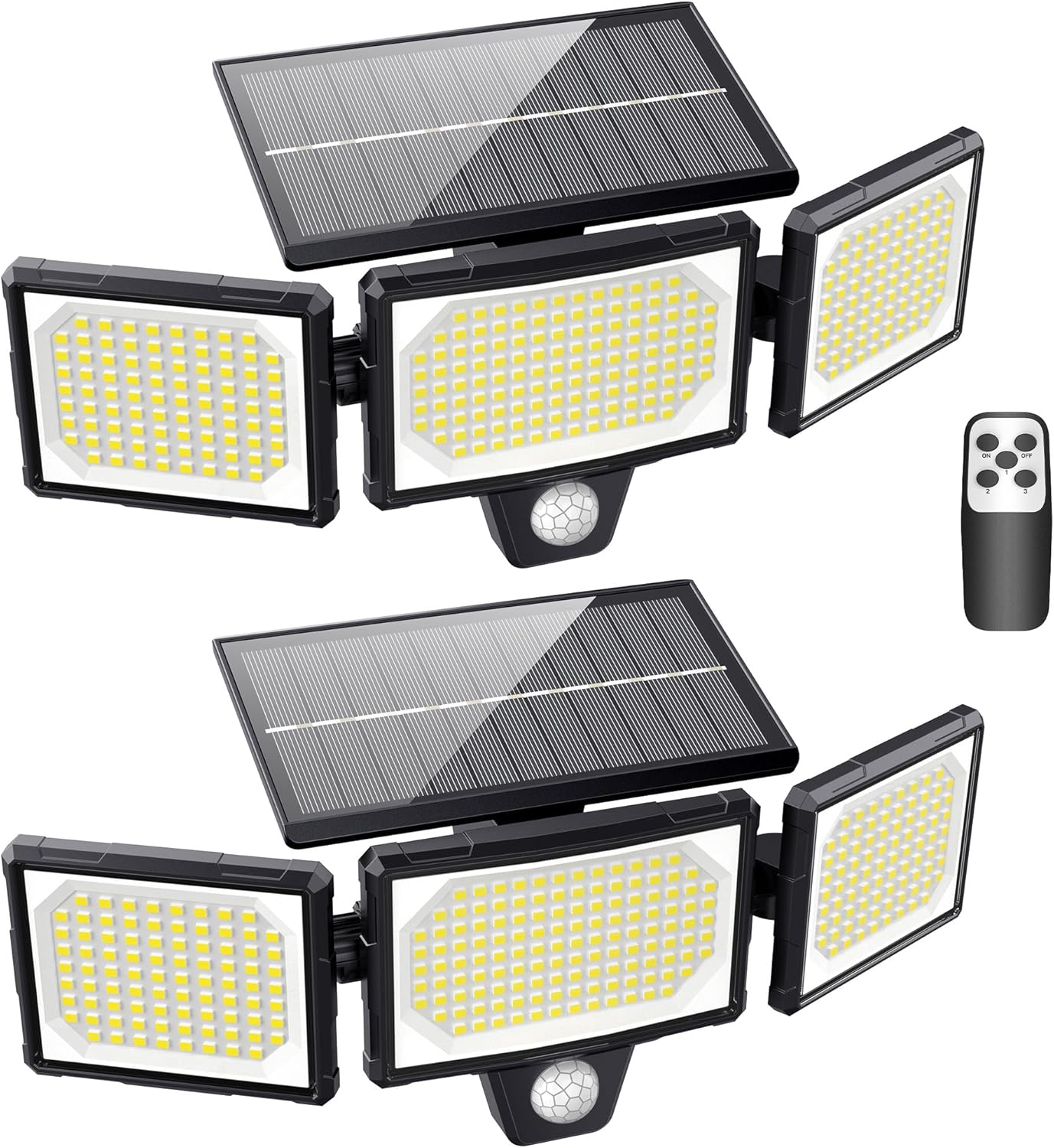 Mexllex Lot 2 Projecteurs 304 LED Détecteur