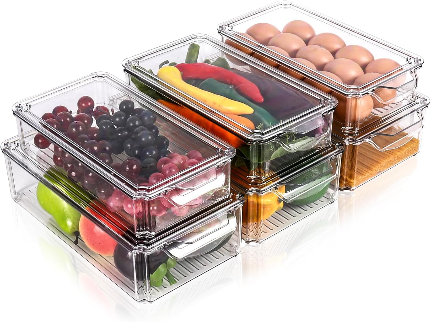 Bacs de rangement pour réfrigérateur (lot)