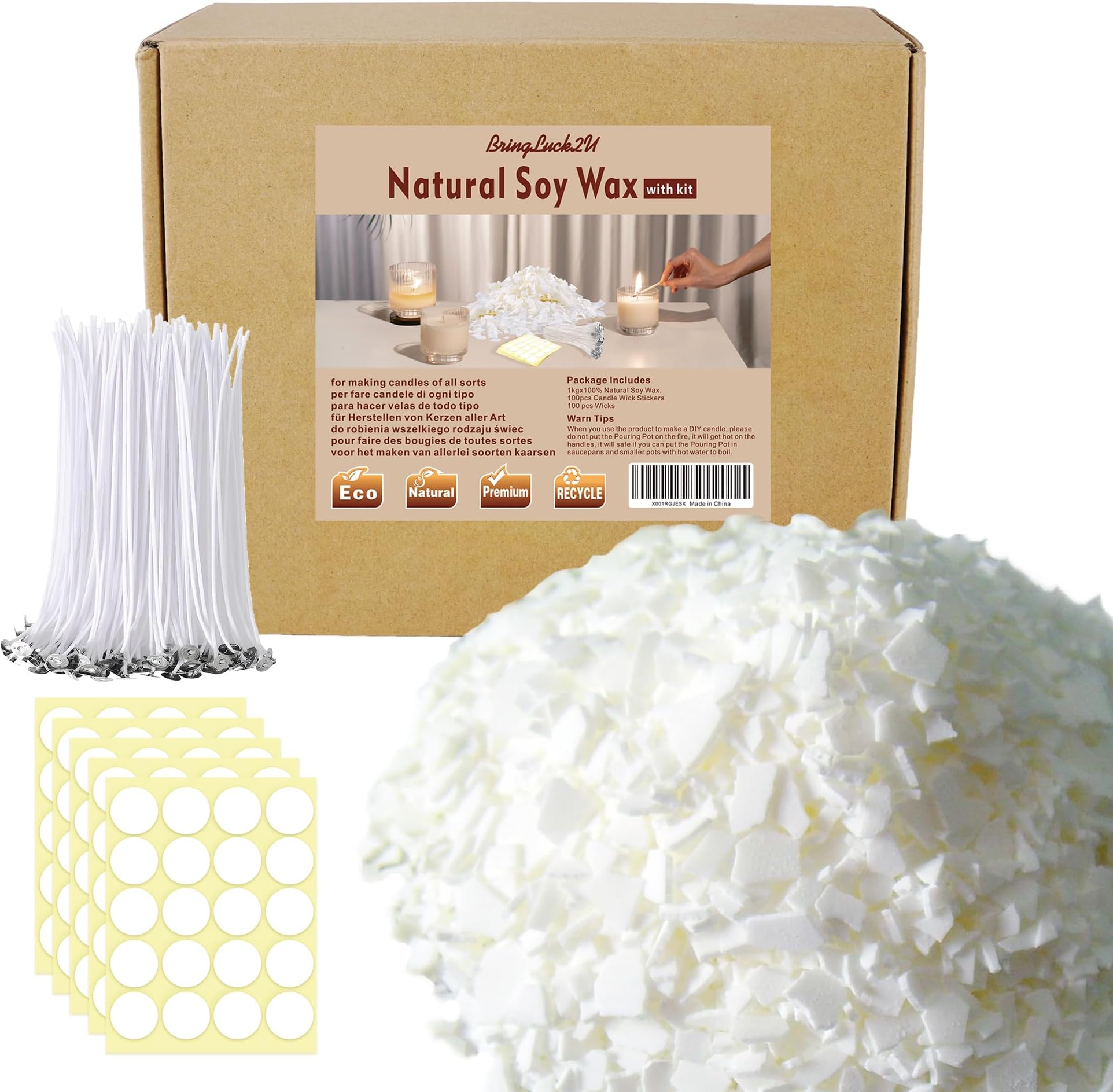 Cire de soja en flocons 1kg