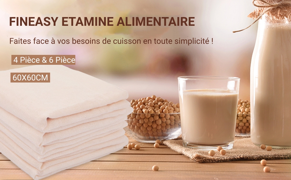 Etamine alimentaire coton lot