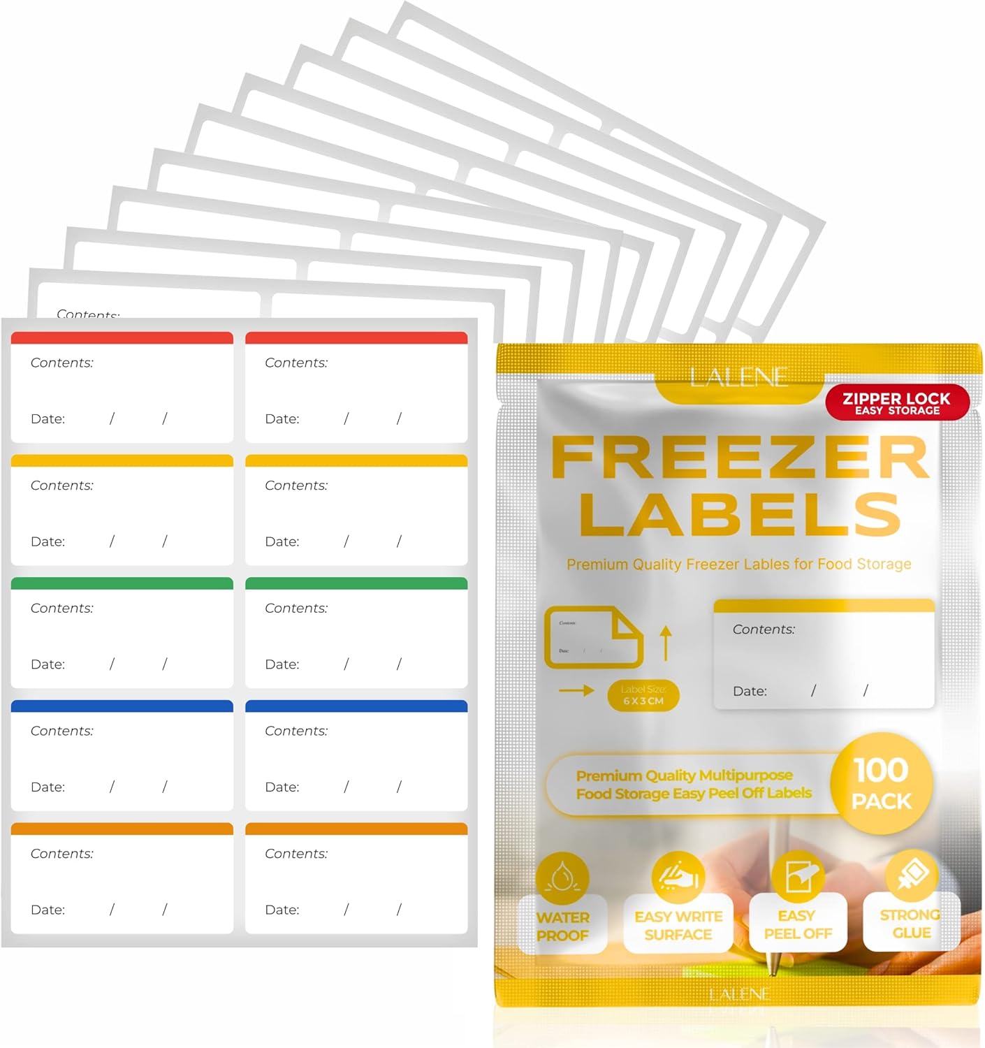 Étiquettes autocollantes avec marqueur