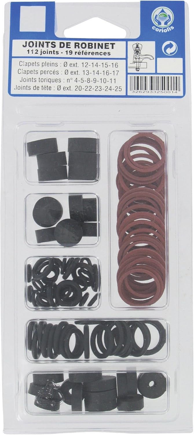 Lot joints de robinet assortis