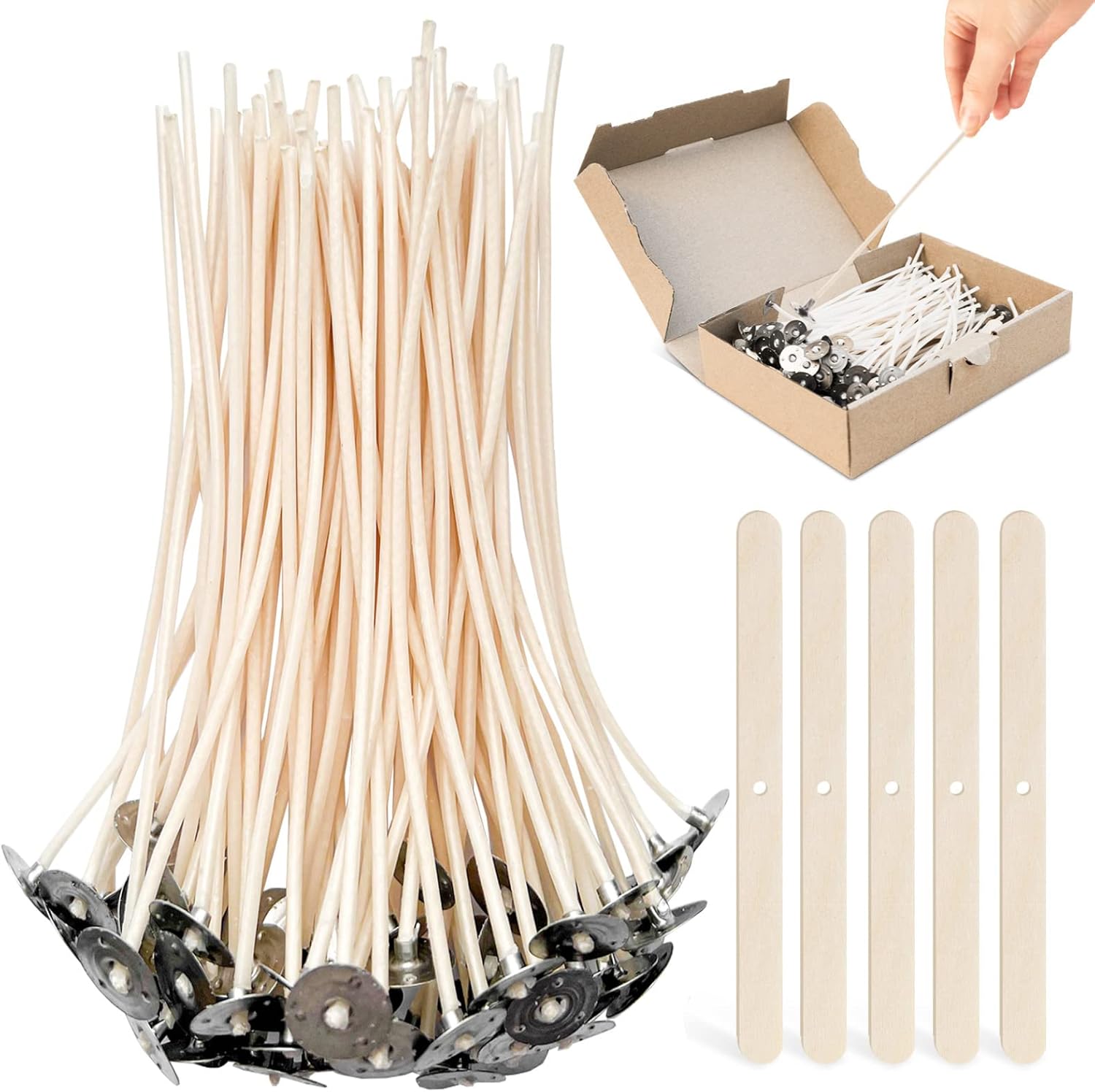 Meches bougies coton pre-cirees lot