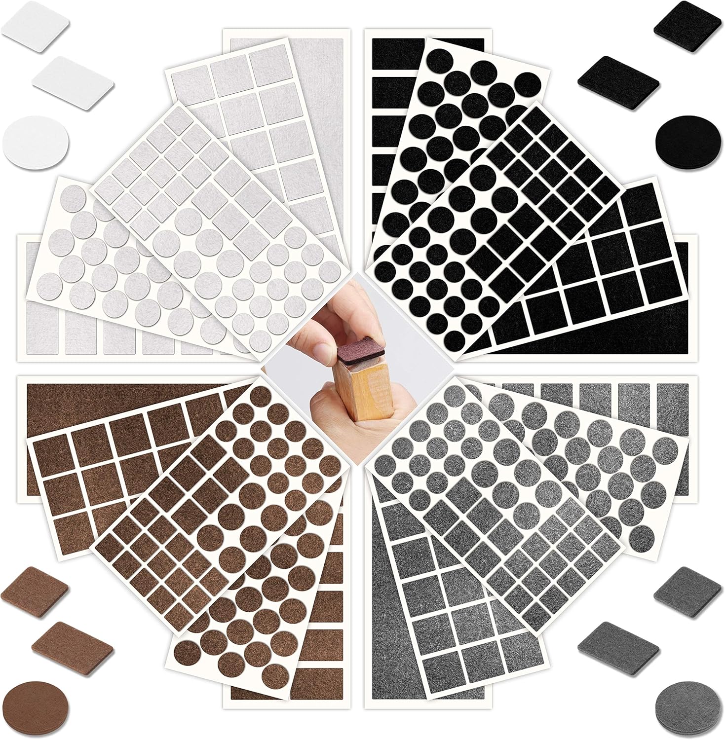 Patins en feutre autocollants meubles