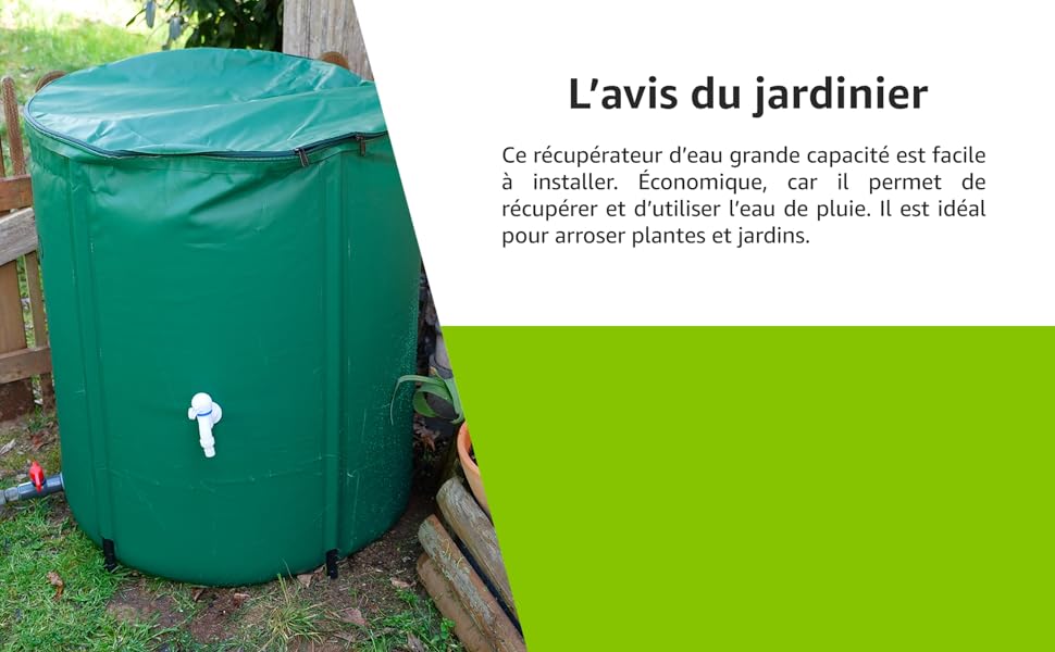 Récupérateur d'eau de pluie 300L