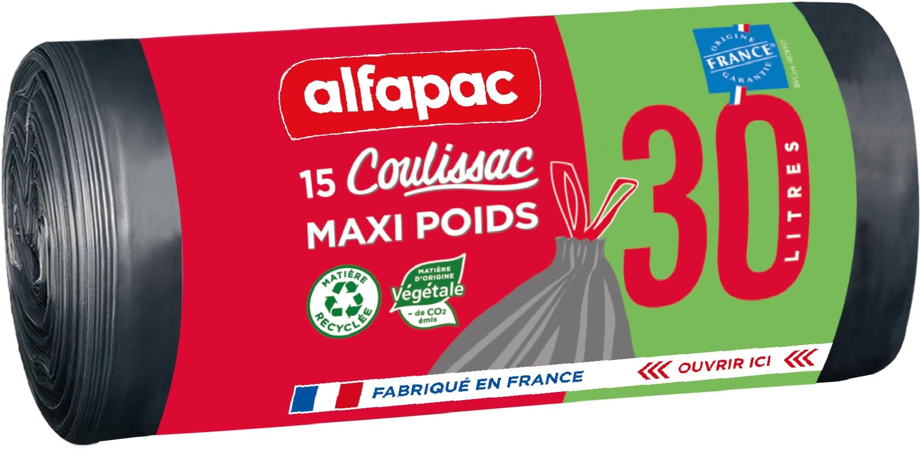 Sacs poubelle à fermeture coulissante