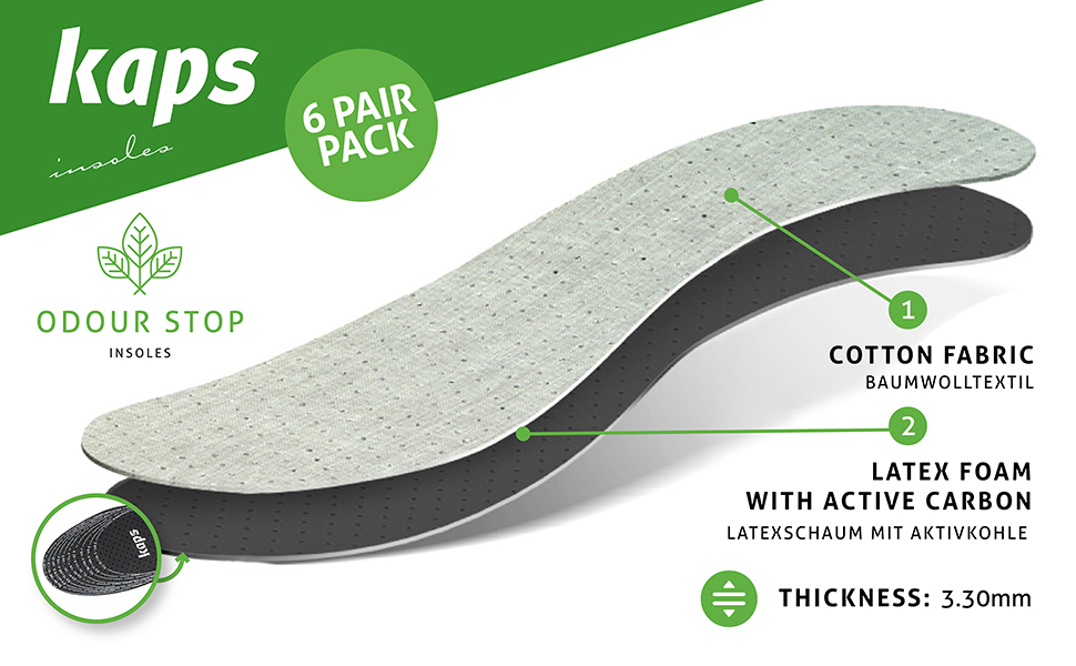 Semelles charbon actif anti-odeurs